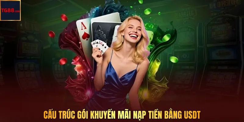 Khuyến mãi nạp tiền bằng USDT TG88 nhận thưởng nhanh 3 Cấu trúc gói khuyến mãi nạp tiền bằng USDT